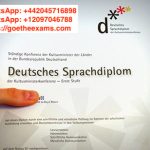 Goethe Exams can help you to buy the original German Language Diploma (DSD) online without the exam and the certificate must be 100% legitimate. This DSD German diploma that we produces must be validated and no one shall ever find out that we are the ones who help you to buy the authentic certificate without writing the exams. Feel free to contact us for more information.