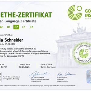 Goethe-Zertifikat online kaufen